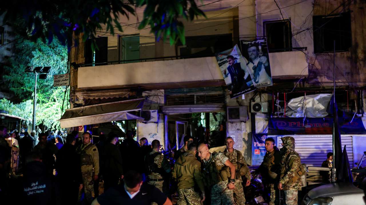 Aftermath of Israeli strike in Zuqaq al-Blat, in Beirut