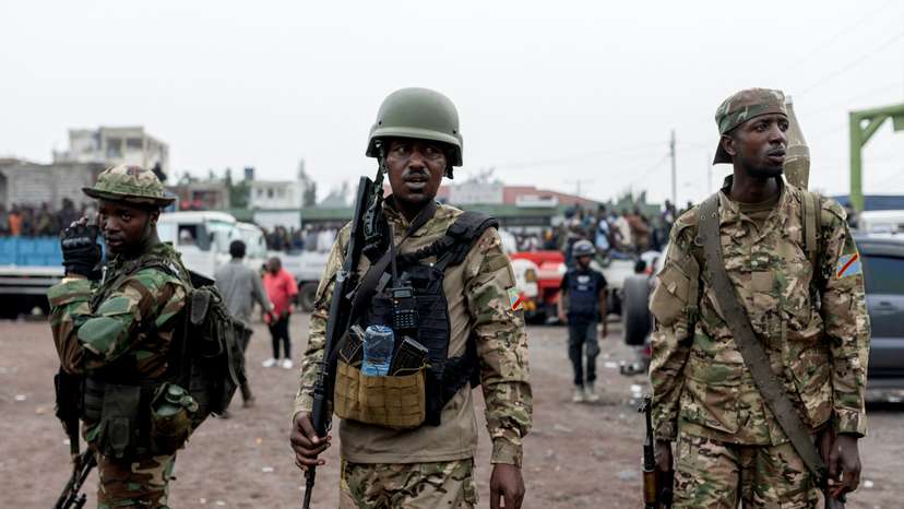 Members of the M23 rebel group in Goma