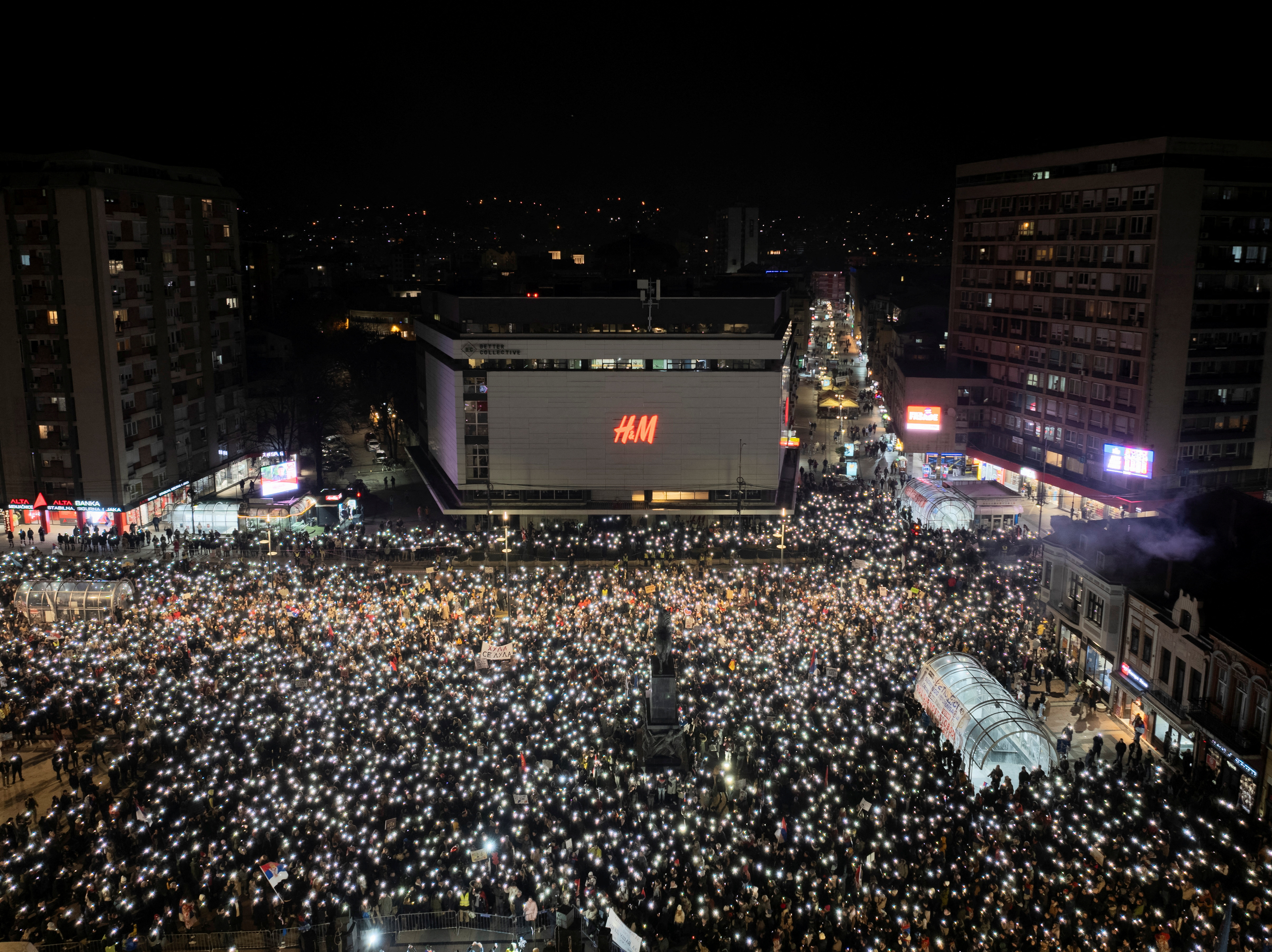 Protest over the fatal November 2024 Novi Sad railway station roof collapse, in Nis