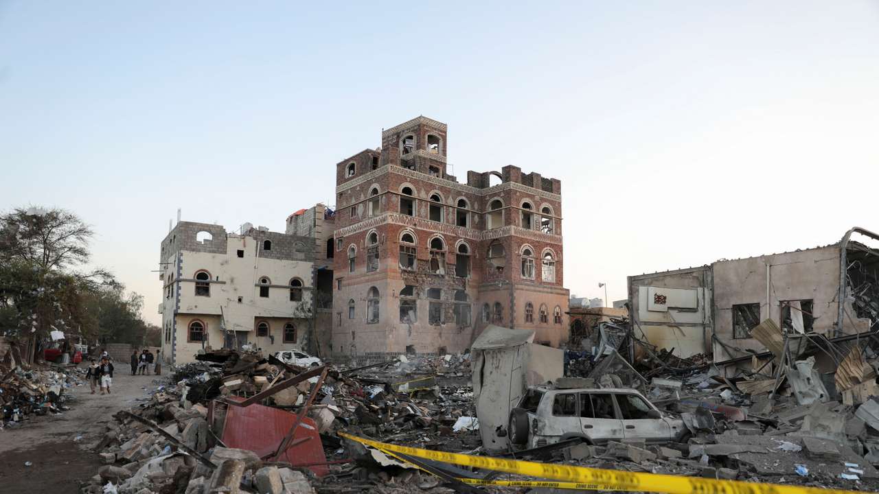 Aftermath of U.S. strikes in Sanaa