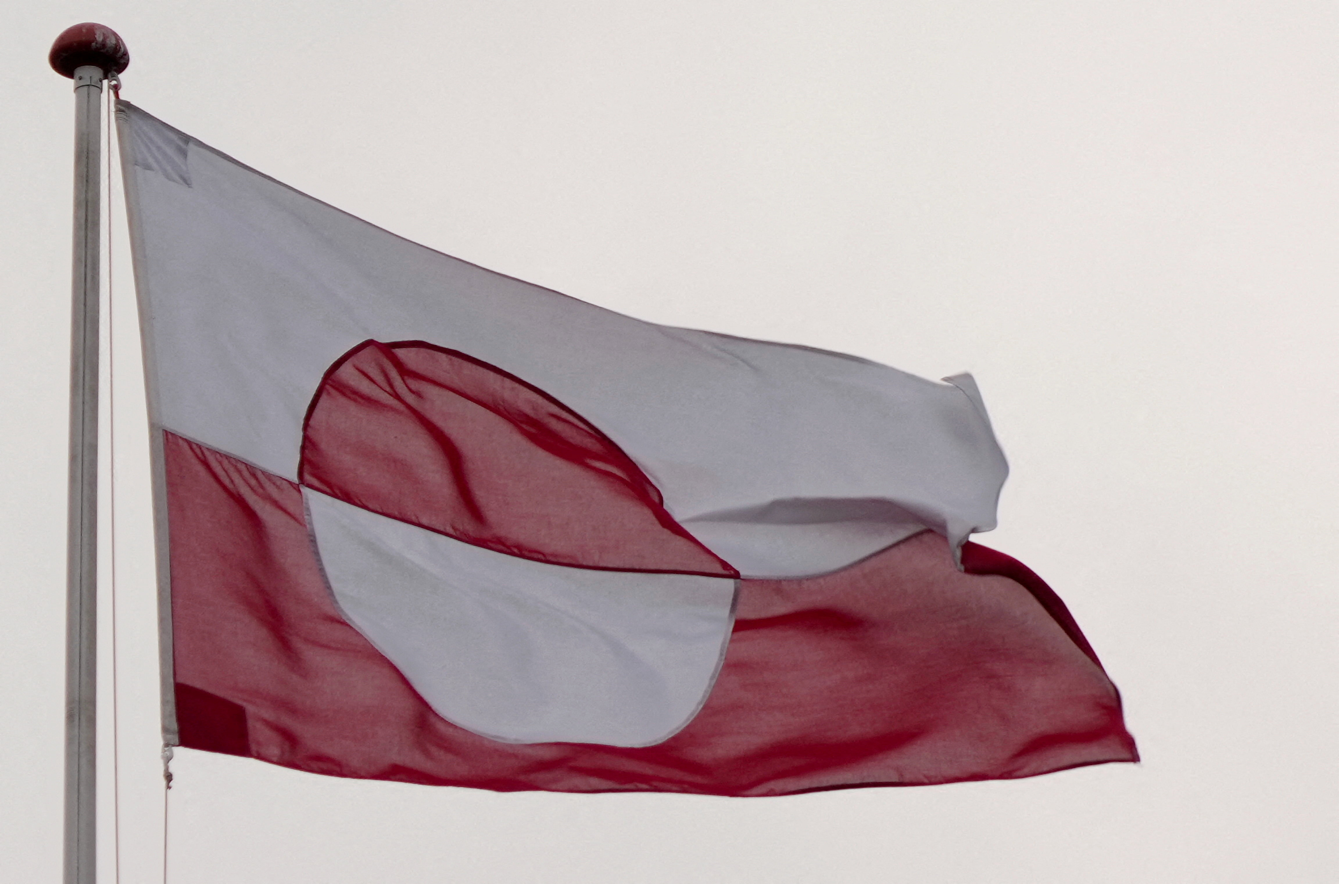 FILE PHOTO: Greenlandic flags flutter in Copenhagen