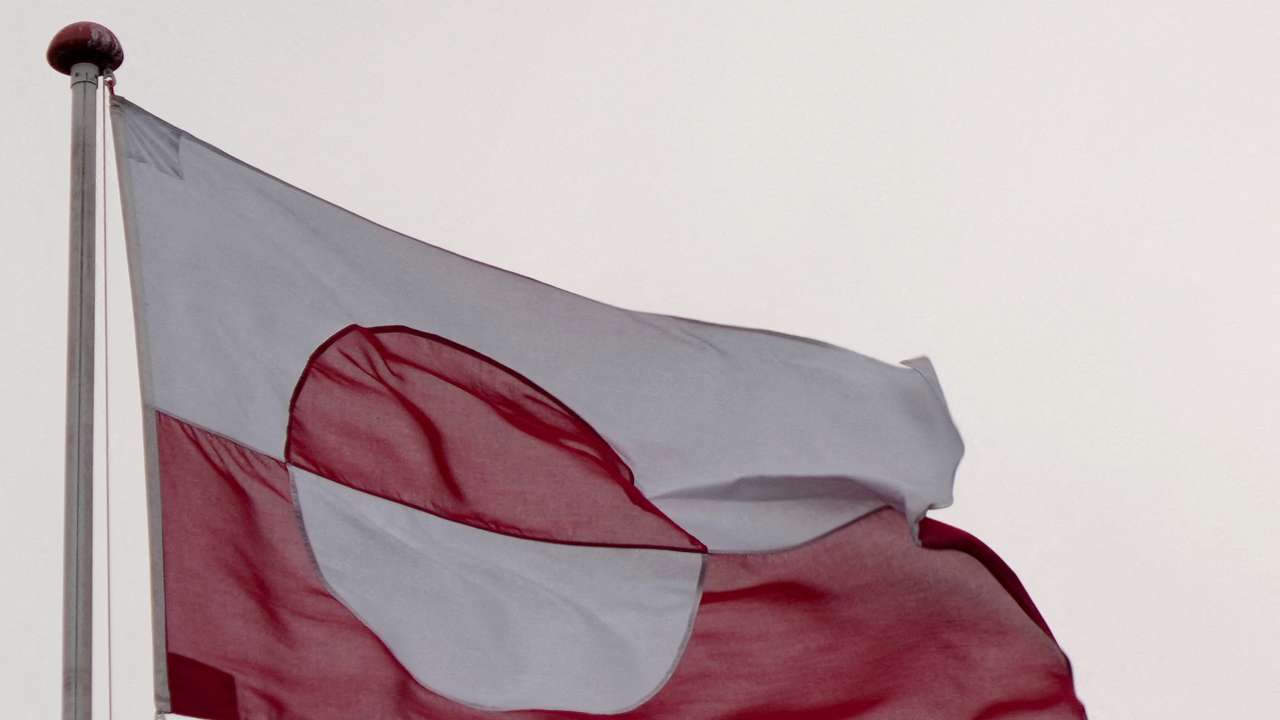 FILE PHOTO: Greenlandic flags flutter in Copenhagen