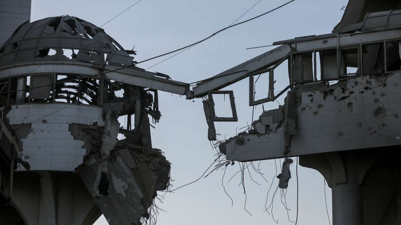 Aftermath of a two-week Israeli operation at Al Shifa Hospital and the area around it