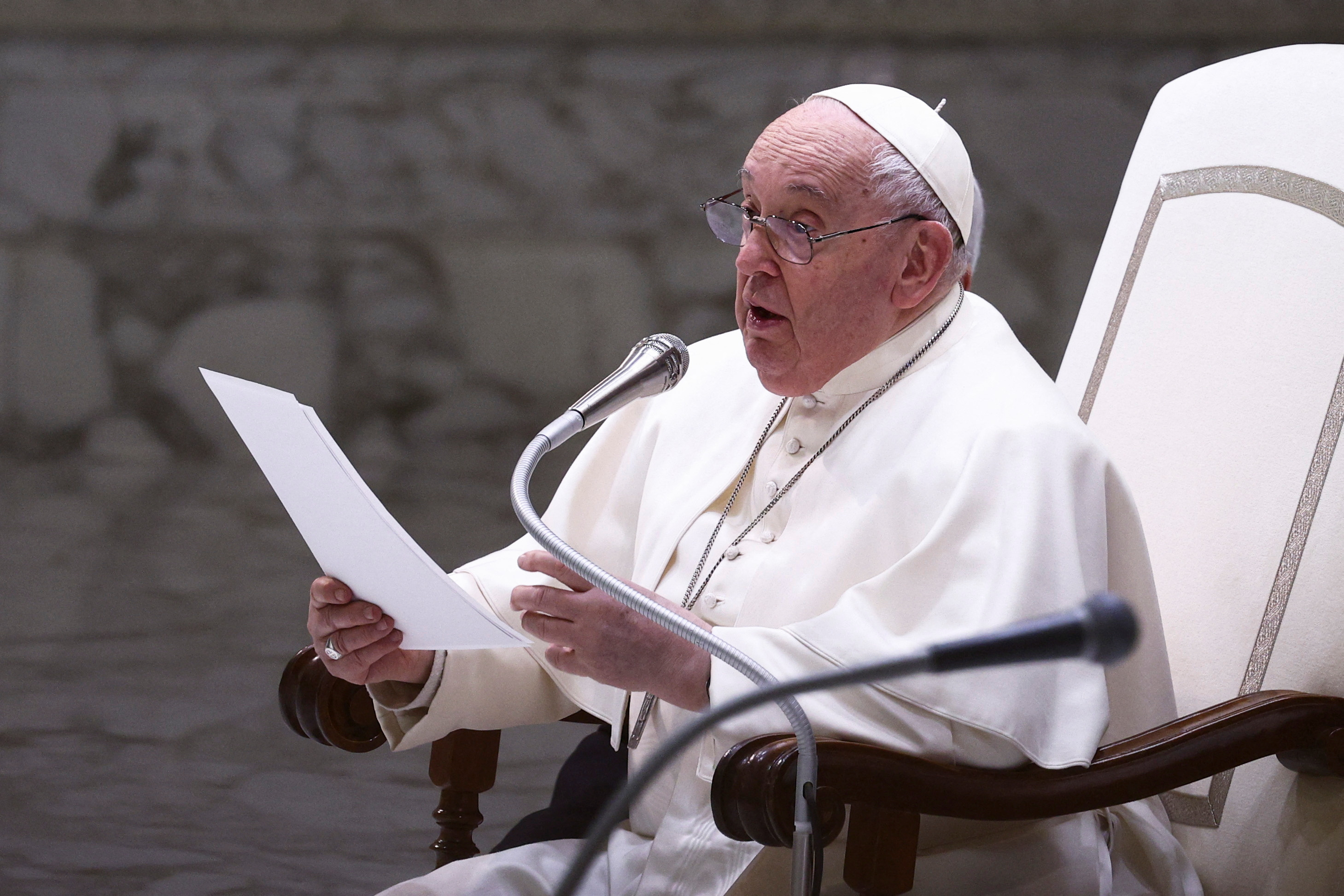 Pope Francis holds weekly general audience, in Paul VI hall
