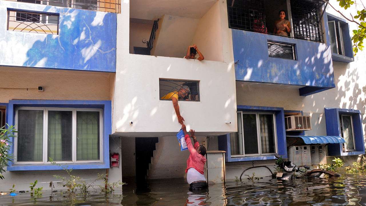 Aftermath of Cyclone Michaung, in Chennai