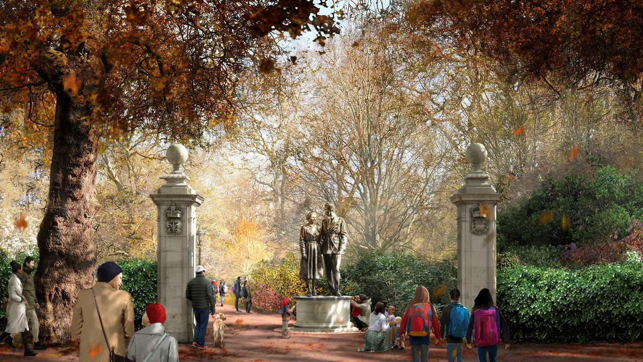 Design for a national memorial to the Queen in St James's Park in London