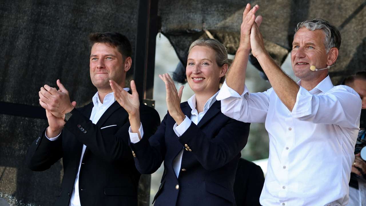 Election campaign rally of Germany's AfD party ahead of Thuringia state elections, in Erfurt