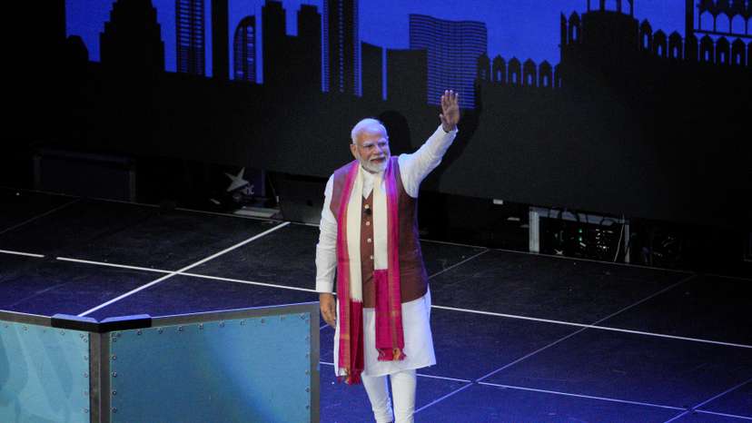 India's Prime Minister Modi attends a gathering of the Indo-American Community of USA (IACU) in New York City