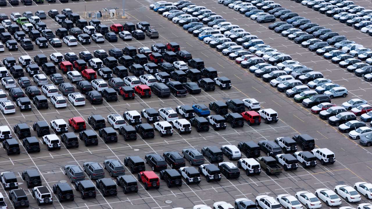 Automobiles at the shipping terminal in San Diego