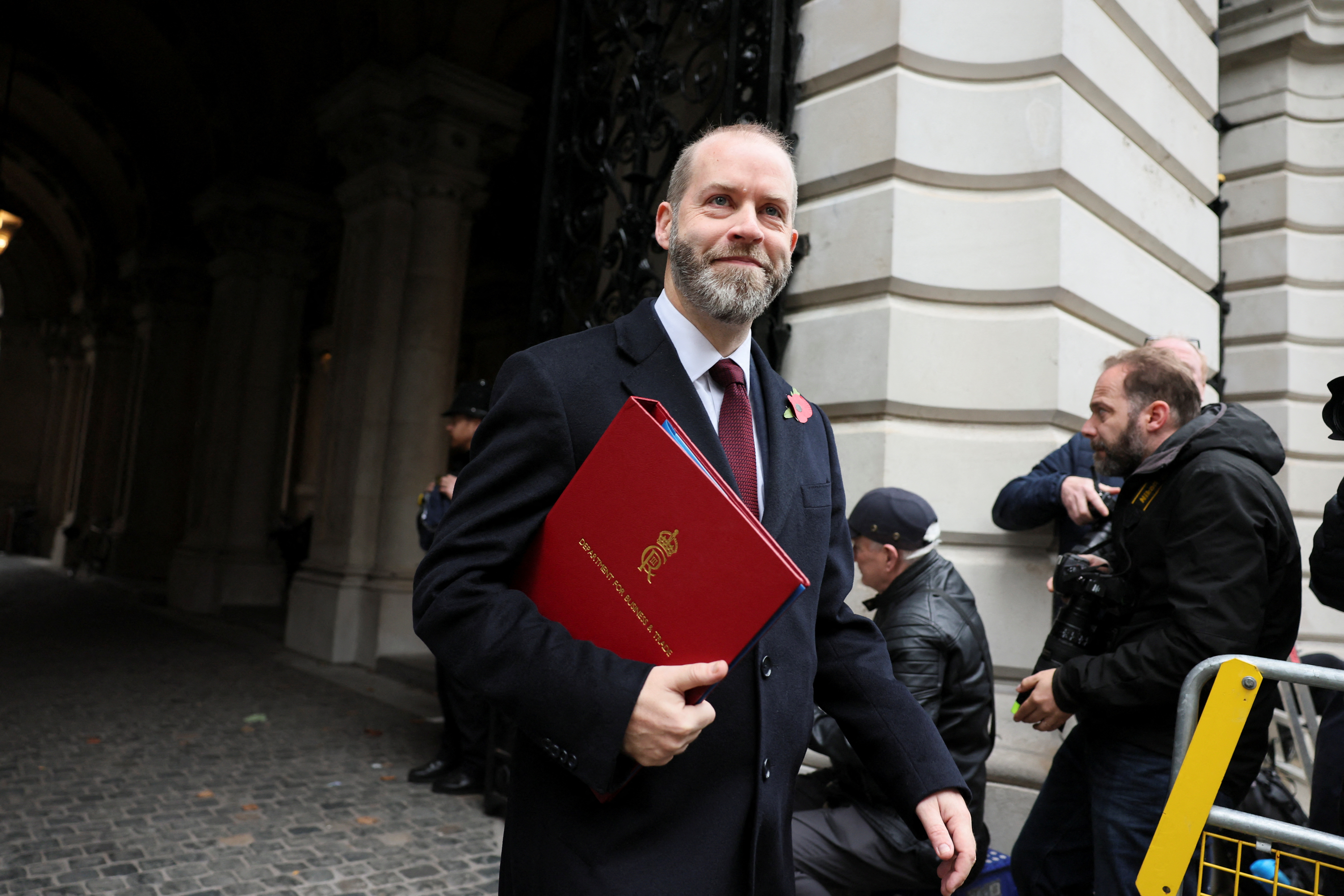 Budget announcement in London