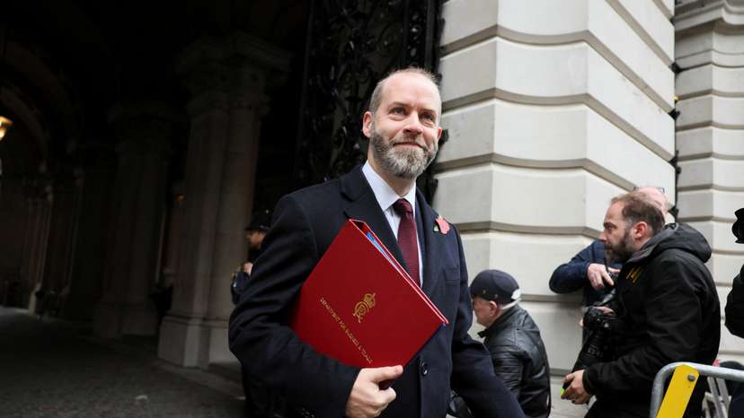 Budget announcement in London