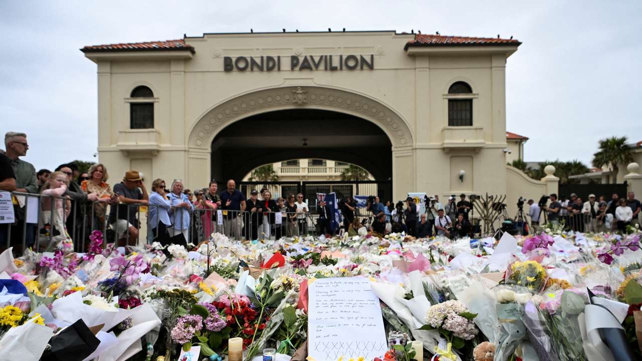 Aftermath of a shooting incident on a Jewish holiday celebration at Bondi Beach in Sydney