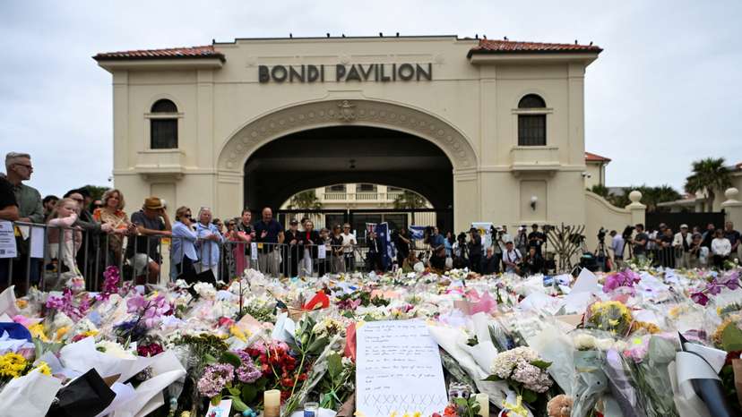 Aftermath of a shooting incident on a Jewish holiday celebration at Bondi Beach in Sydney