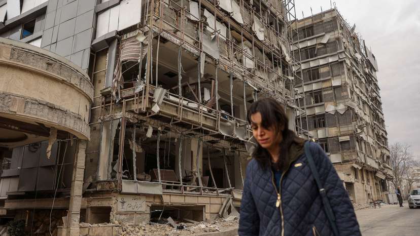 Aftermath of an Israeli and the U.S. strike on Gandhi Hotel Hospital, in Tehran