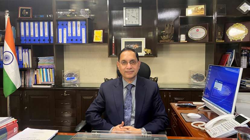 Indian Secretary at DIPAM Tuhin Kanta Pandey poses for a photograph after his interview with Reuters in New Delhi