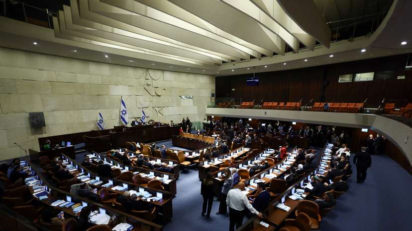 Israeli PM Netanyahu attends a meeting at the Knesset in Jerusalem