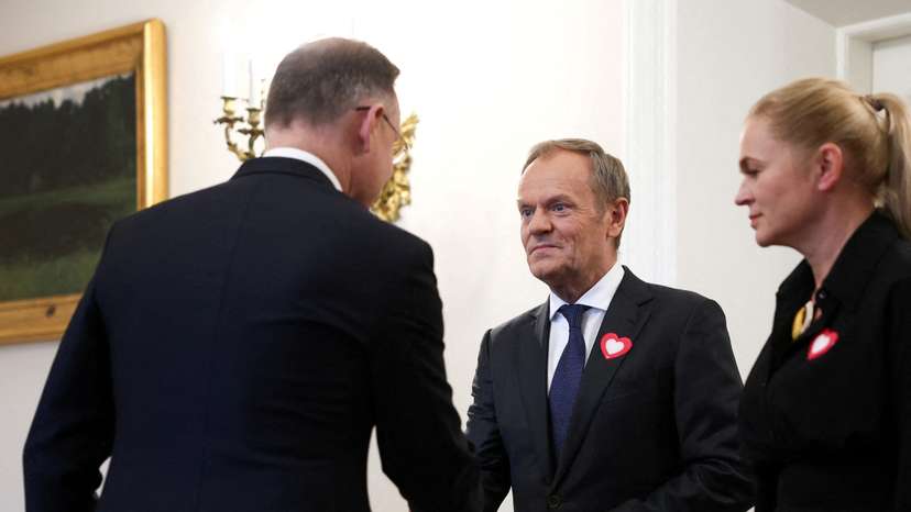 FILE PHOTO: Polish President Duda holds consultations with the leaders of the two main parties in the newly elected parliament