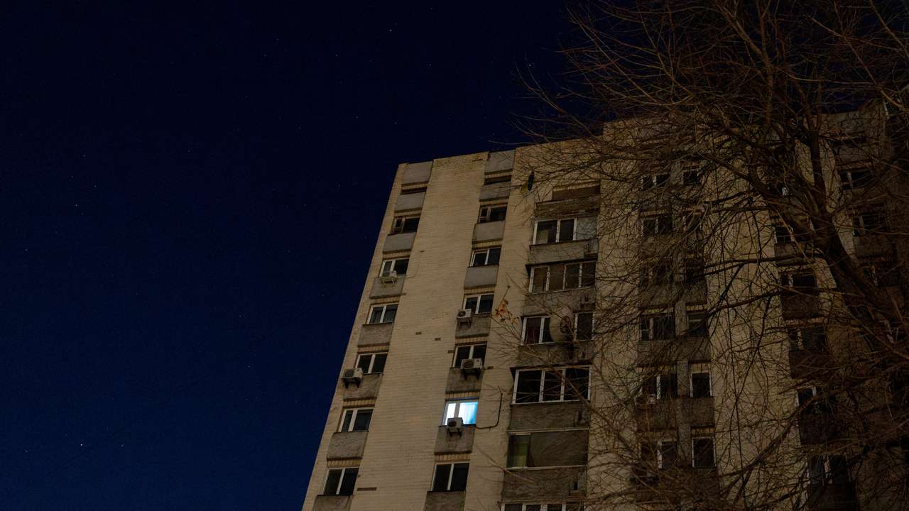 Partial power cuts following Russian attack on Ukrainian energy facilities, in Kyiv