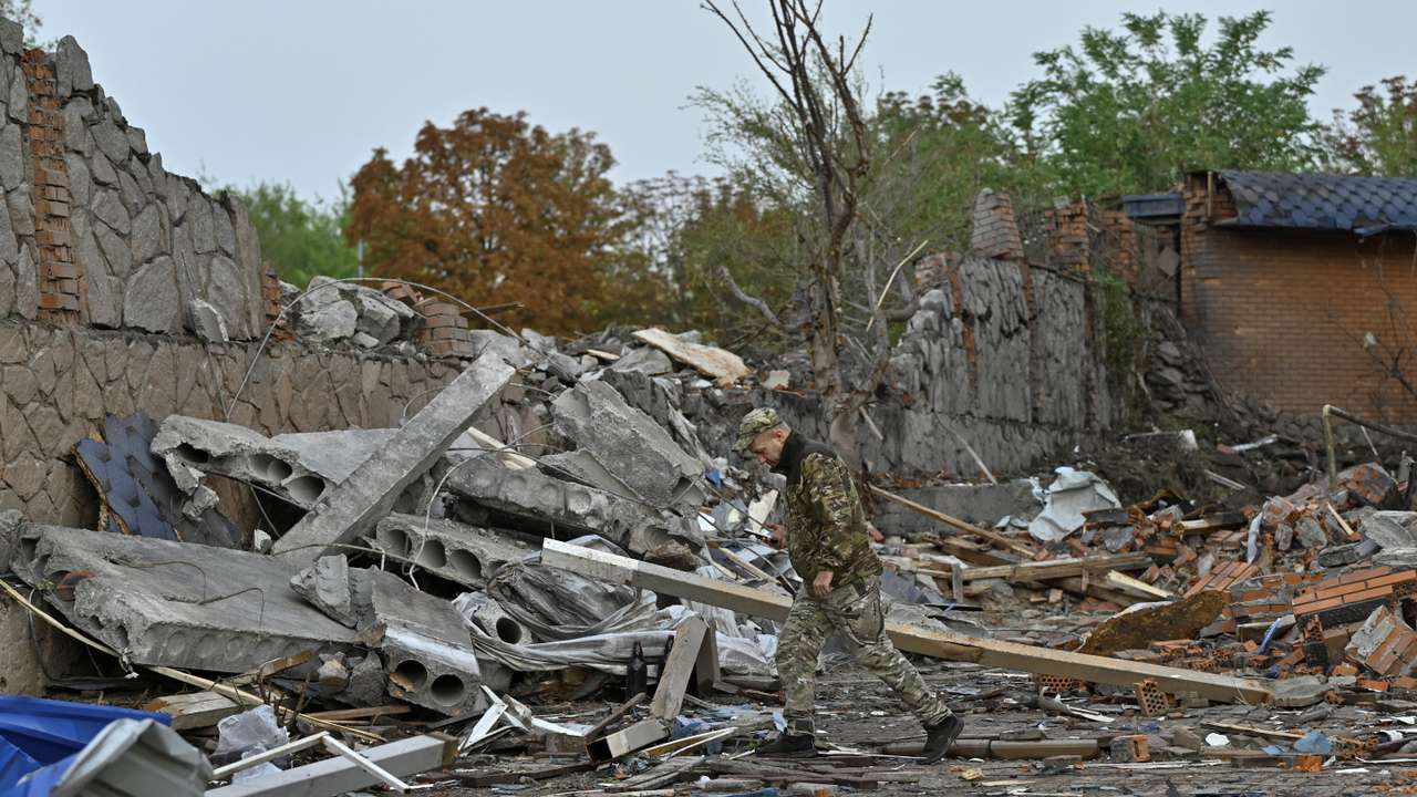 Aftermath of a Russian missile attack in Zaporizhzhia