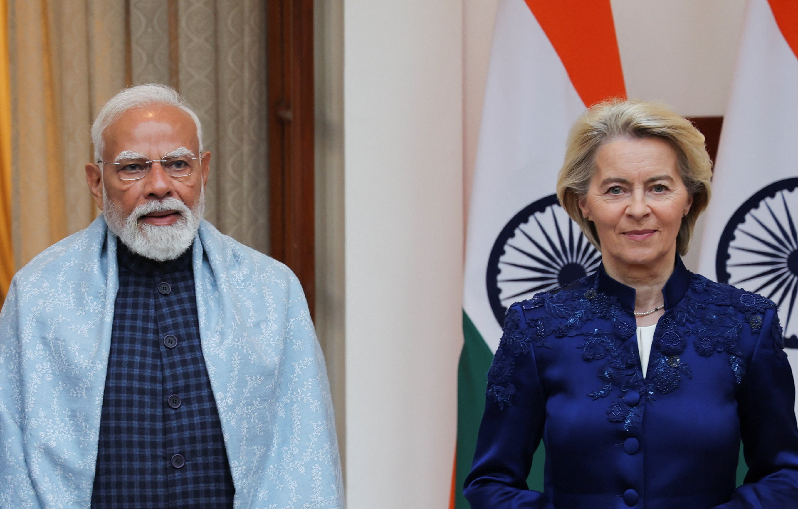 European Commission President von der Leyen and European Council President Costa visit India