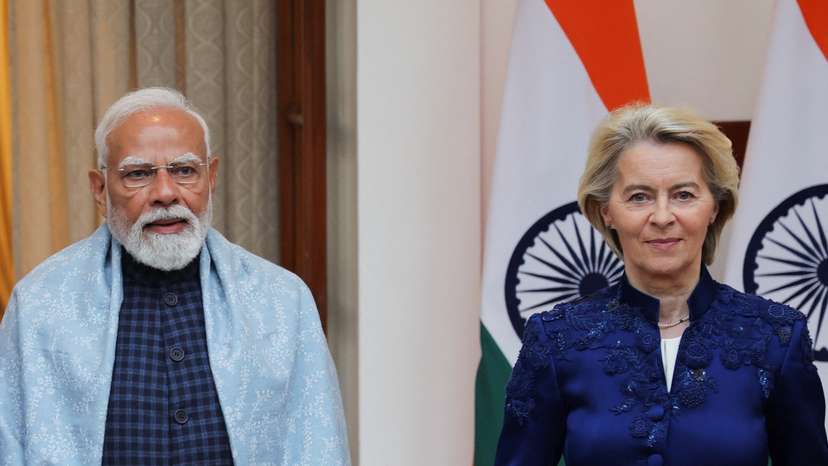 European Commission President von der Leyen and European Council President Costa visit India