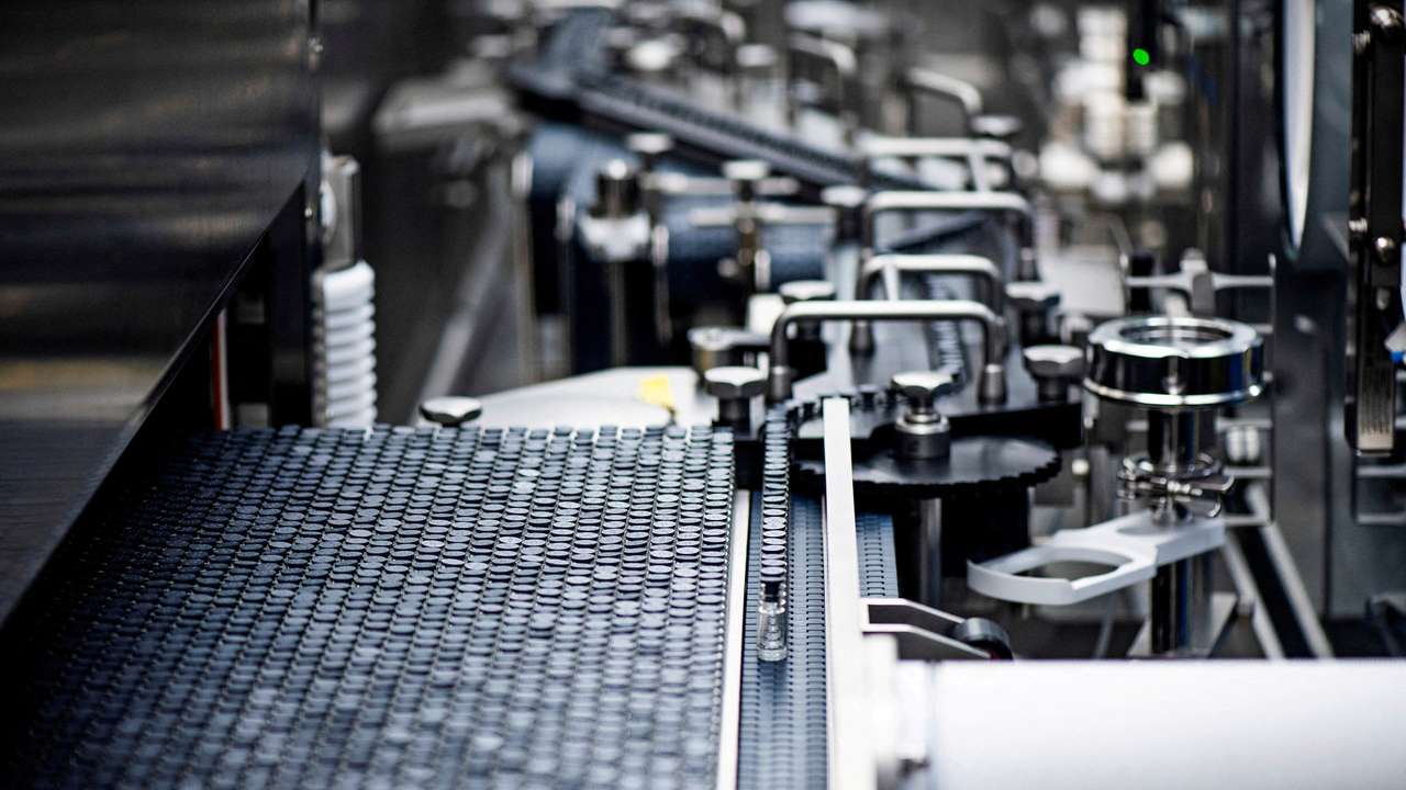 FILE PHOTO: Handout picture of a Bavarian Nordic manufacturing line