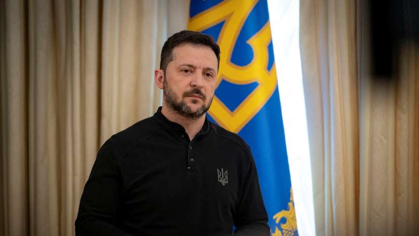 Ukraine's President Zelenskiy holds a press conference in Kyiv