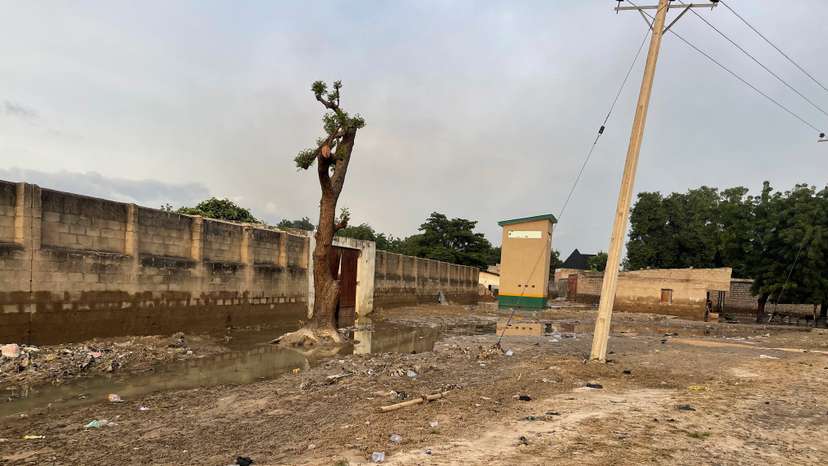 A view of the prison where nearly three hundred prisoners escaped after floods in Maiduguri
