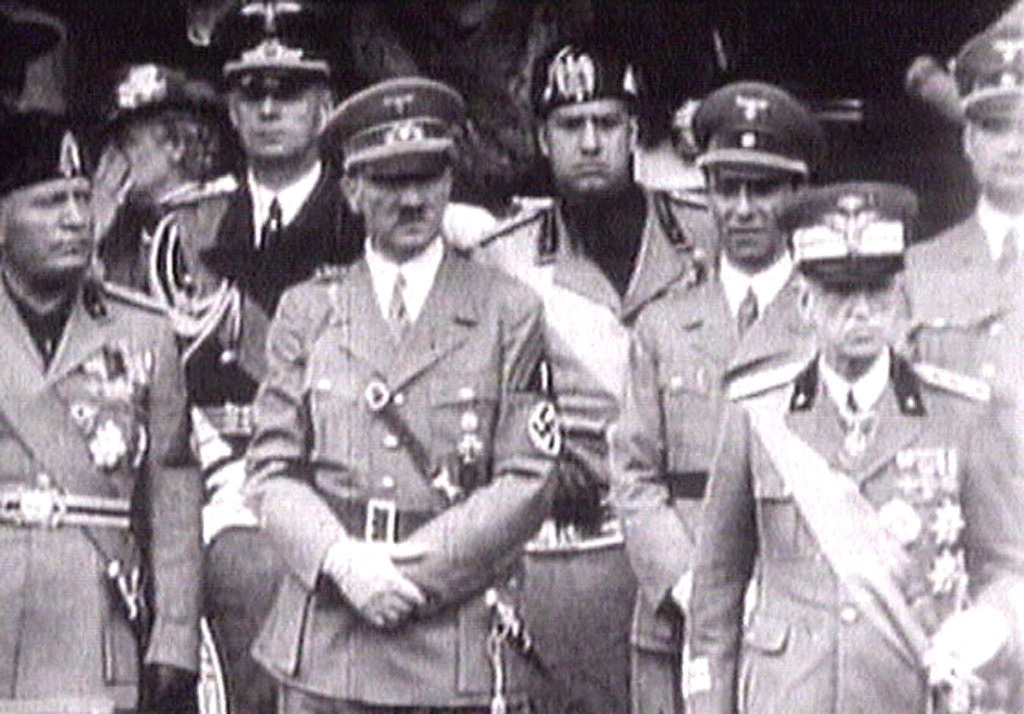 FILE PHOTO: FILE PHOTOGRAPH OF ITALIAN KING VICTOR EMANUEL III, ADOLF HITLER ANDBENITO MUSSOLINI.