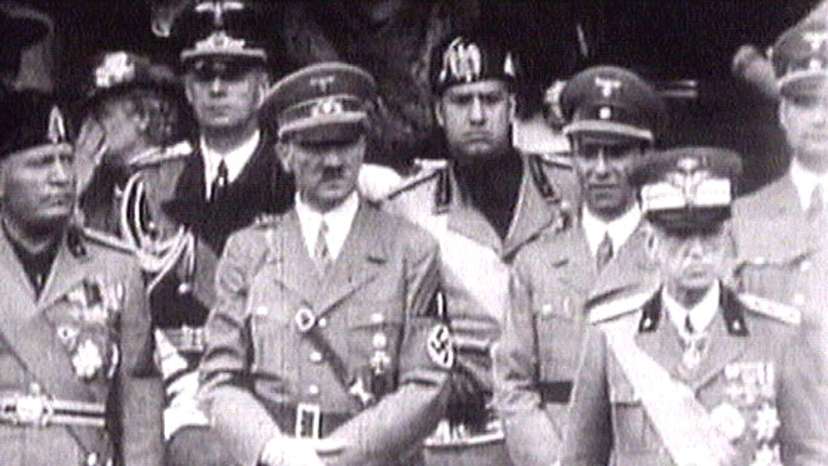 FILE PHOTO: FILE PHOTOGRAPH OF ITALIAN KING VICTOR EMANUEL III, ADOLF HITLER ANDBENITO MUSSOLINI.