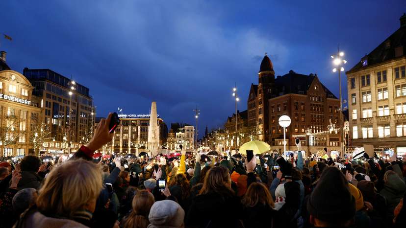 Environmental, immigration groups gather to protest in Amsterdam following far-right gains in election