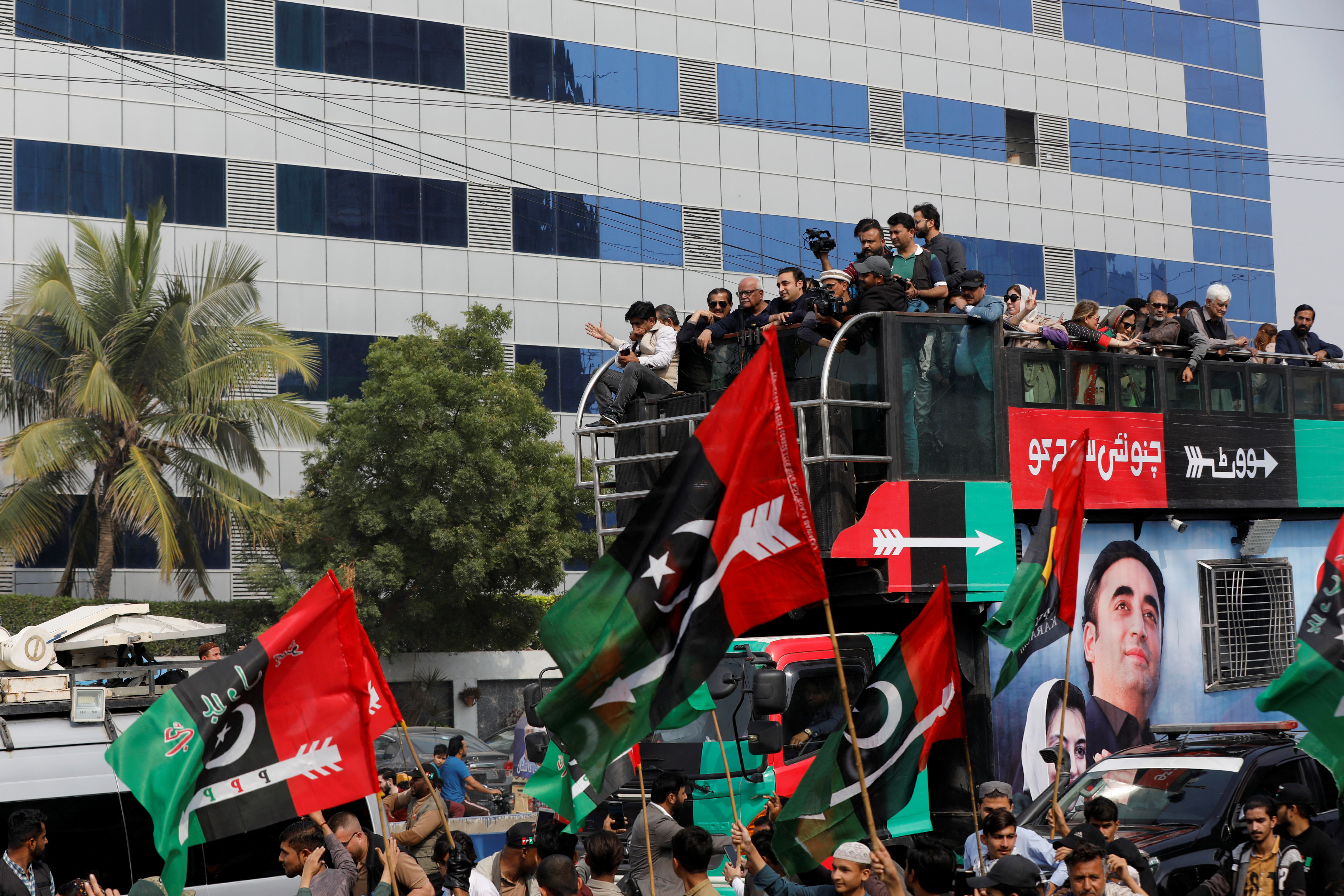 Election campaign rally by Bilawal Bhutto Zardari in Karachi