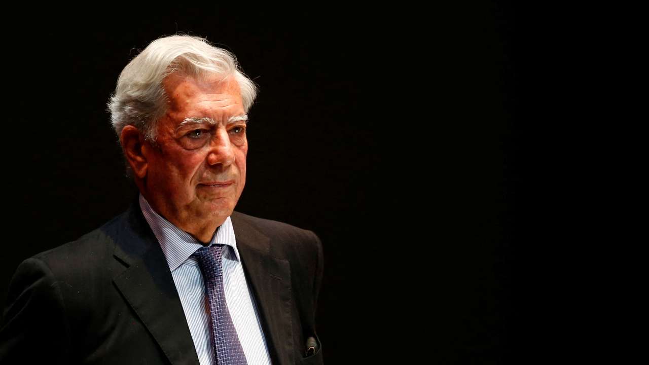 FILE PHOTO: Peruvian writer and Nobel literature laureate Vargas Llosa attends a forum in support of Venezuela's opposition in Caracas