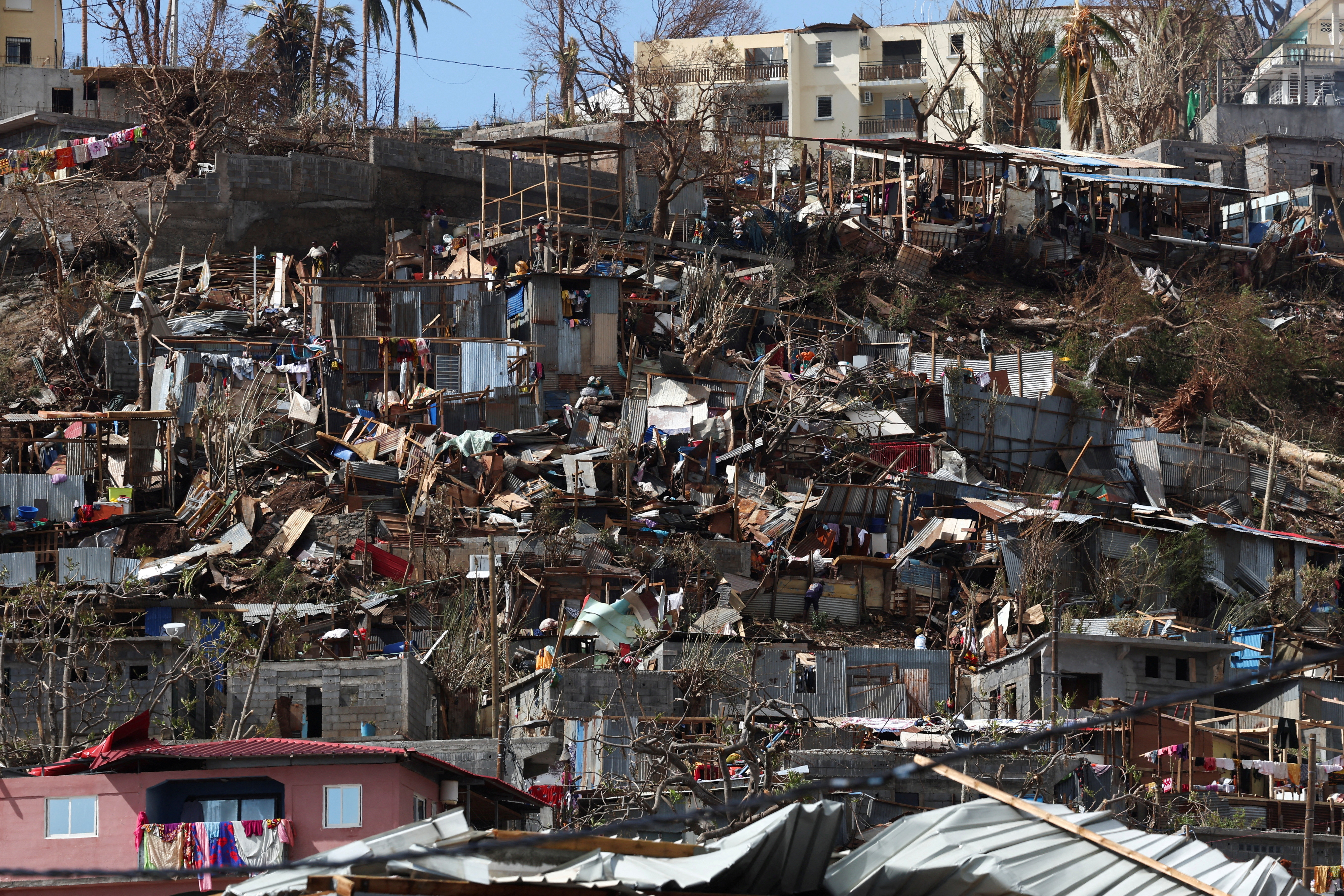 Aftermath of Cyclone Chido in Mayotte