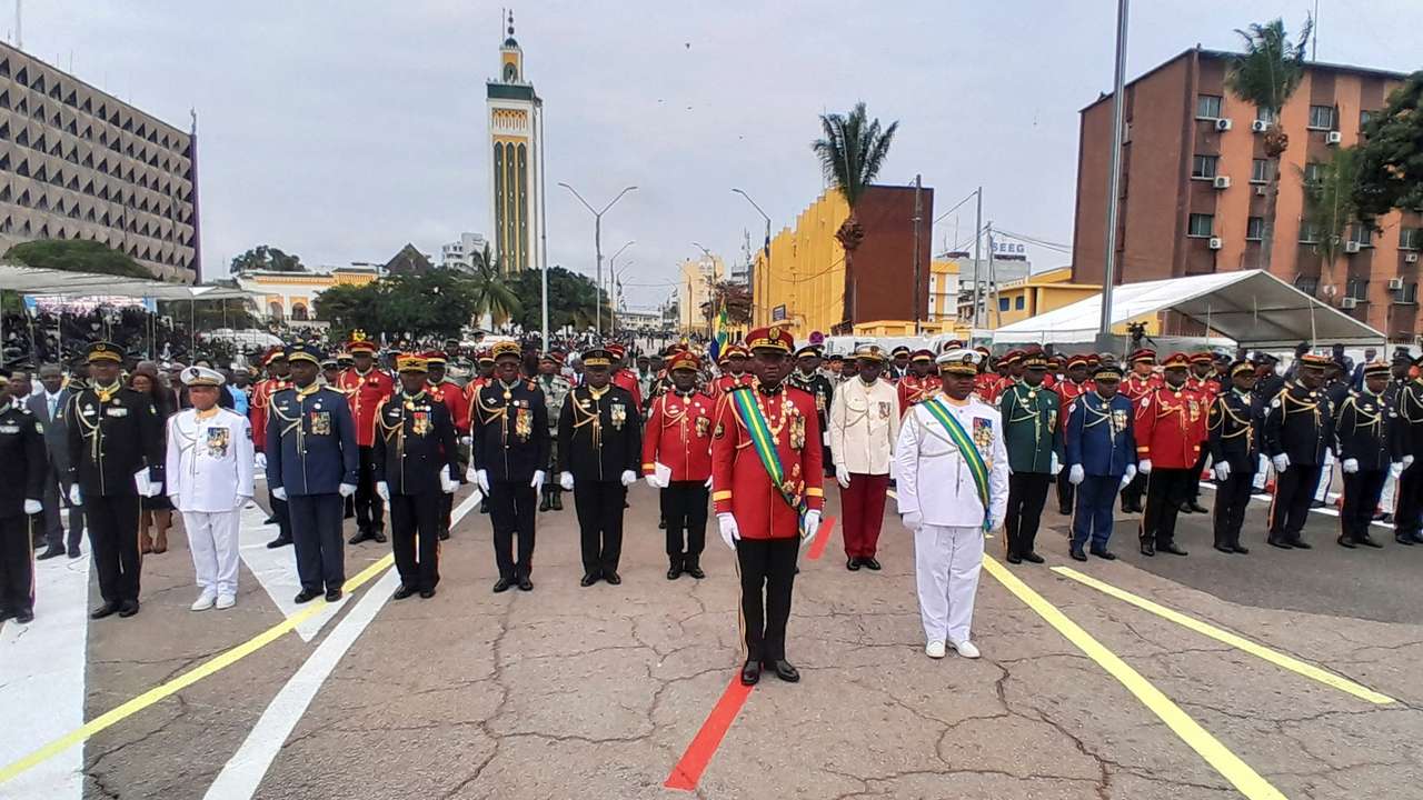 Gabon's ruling junta celebrates the one year anniversary of its ouster of President of Ali Bongo