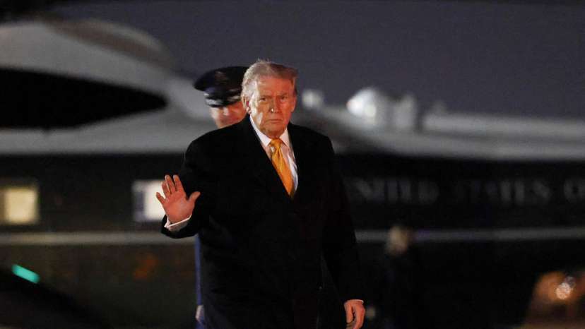 U.S. President Donald Trump departs for Florida from Joint Base Andrews