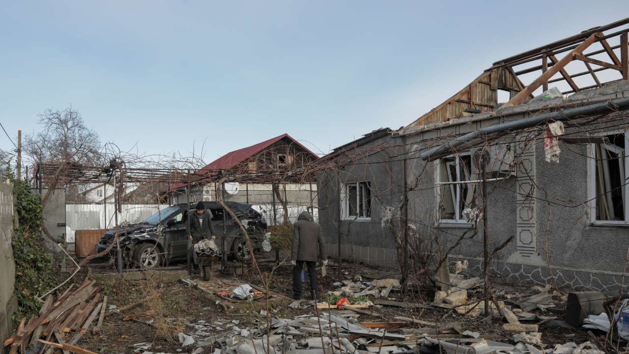 Aftermath of a Russian drone attack in Odesa