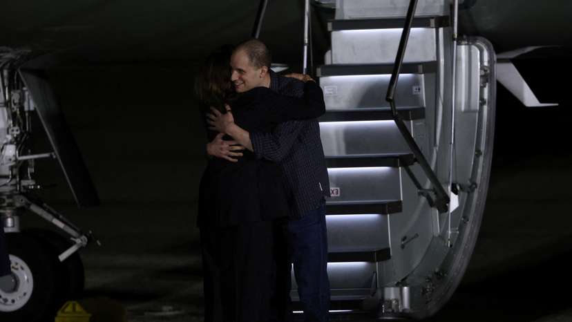 U.S. President Joe Biden meets with Americans released from detention in Russia, upon their arrival at Joint Base Andrews