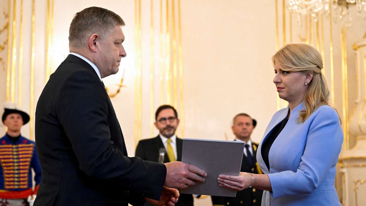 Slovakia's cabinet inauguration, in Bratislava