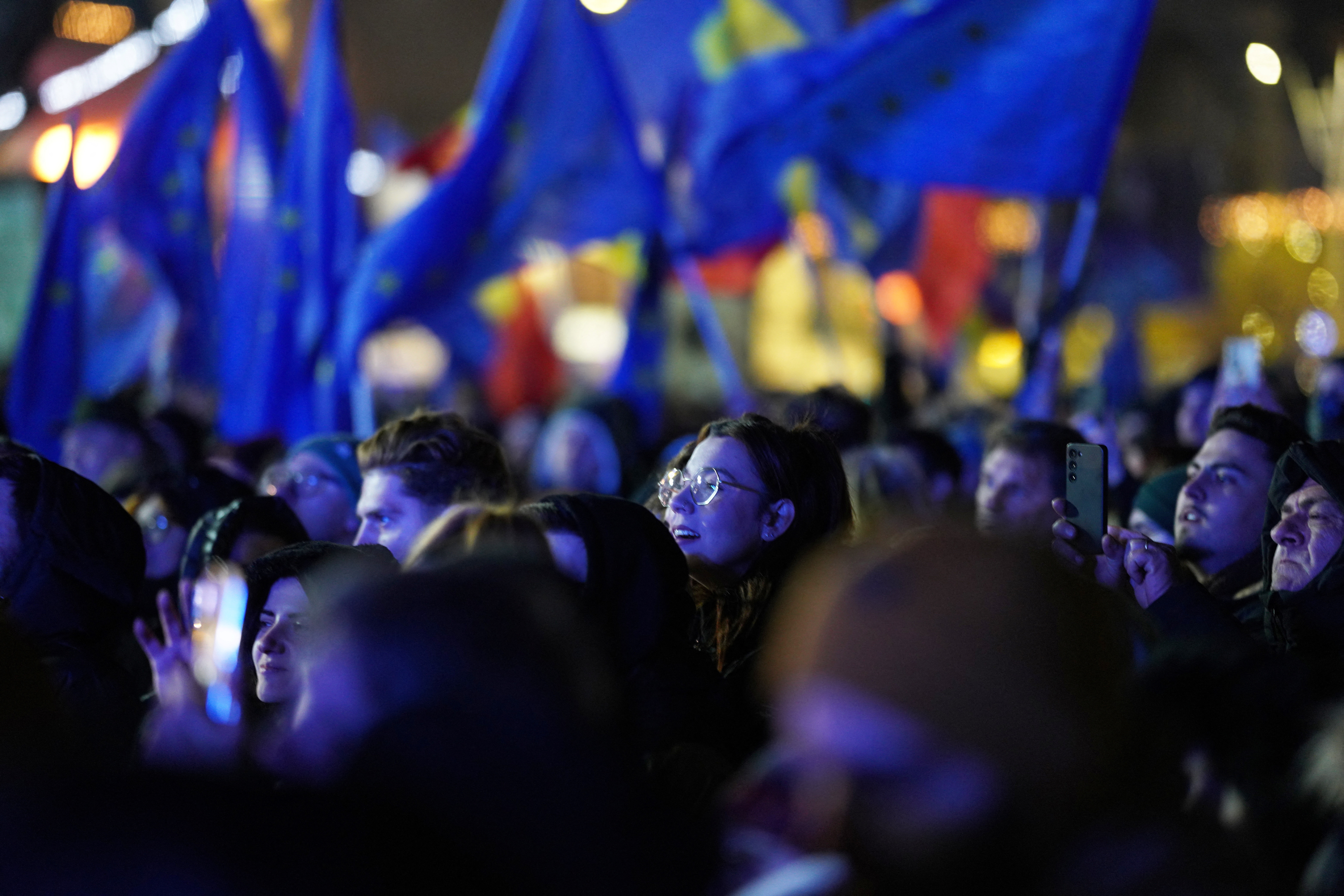 A pro-European rally in Bucharest