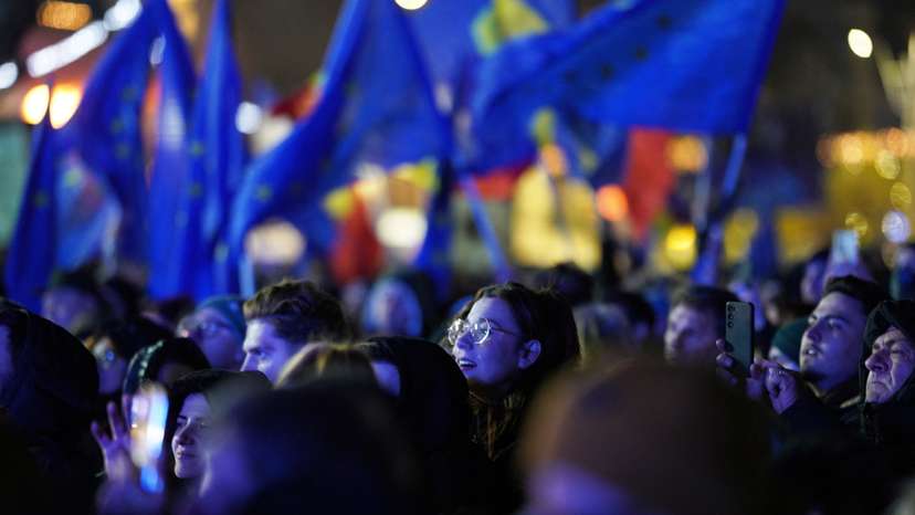 A pro-European rally in Bucharest