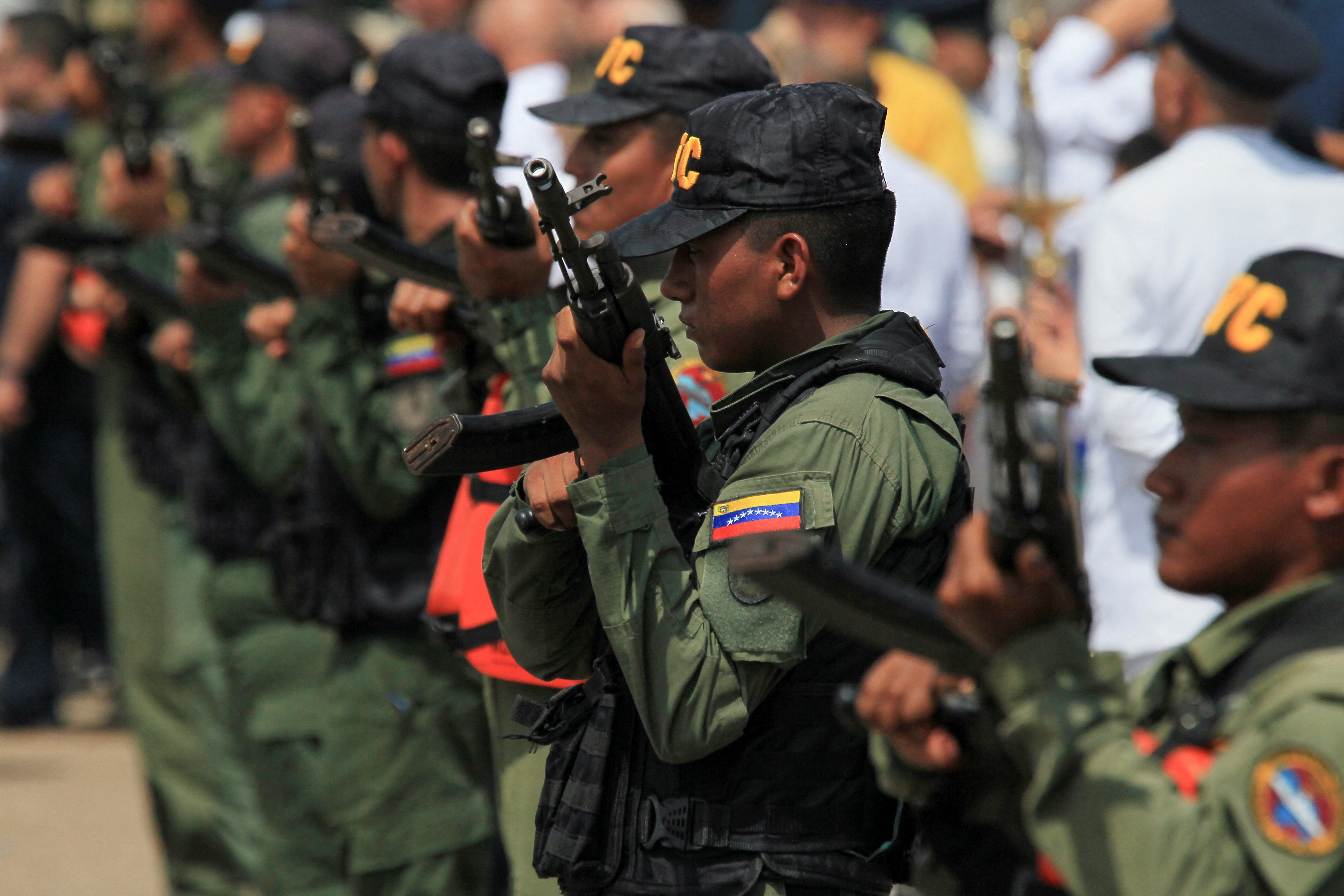 Venezuela's Bolivarian National Guard patrols Lake Maracaibo amid rising Venezuela-U.S tensions