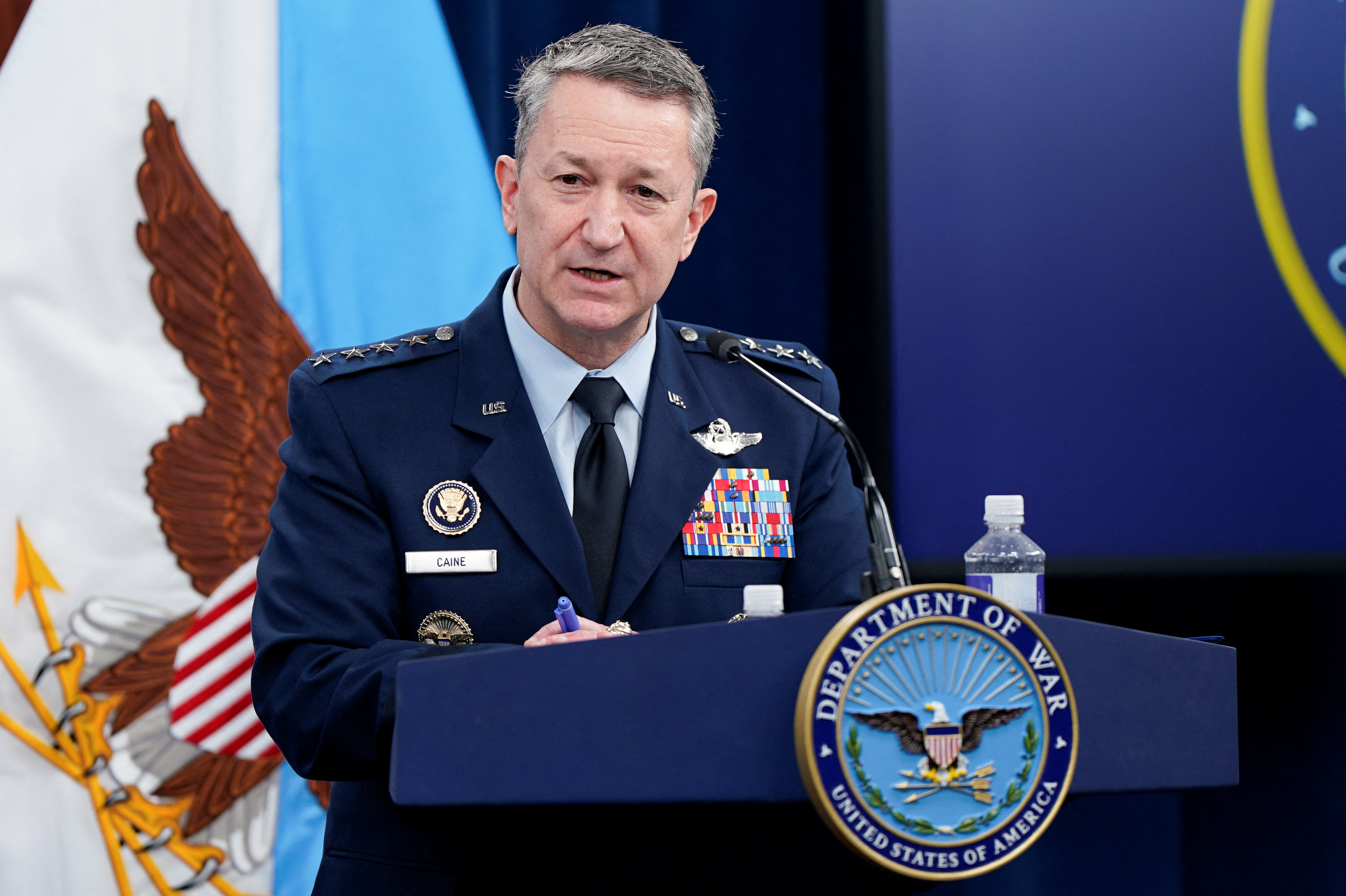 Briefing amid the U.S.-Israeli conflict with Iran, at the Pentagon in Washington, D.C.