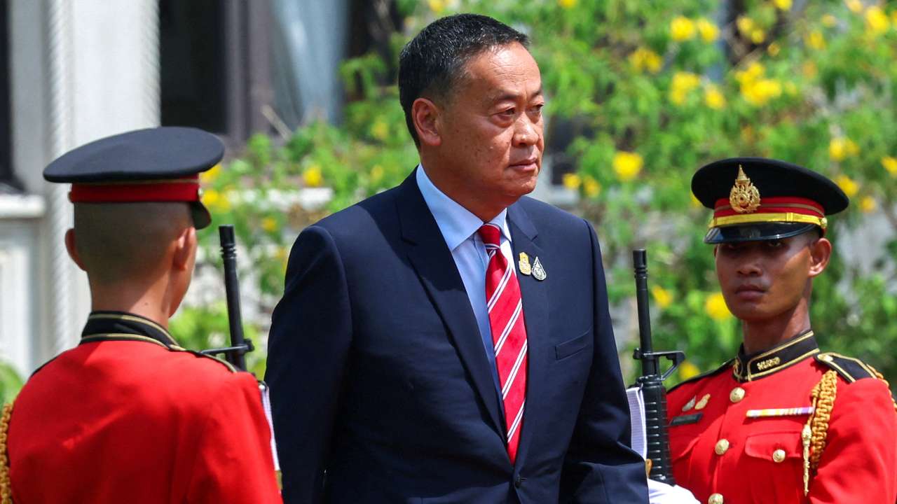 FILE PHOTO: Thailand's Prime Minister Srettha Thavisin arrives to welcome Brunei's Sultan Hassanal Bolkiah at the Government House in Bangkok