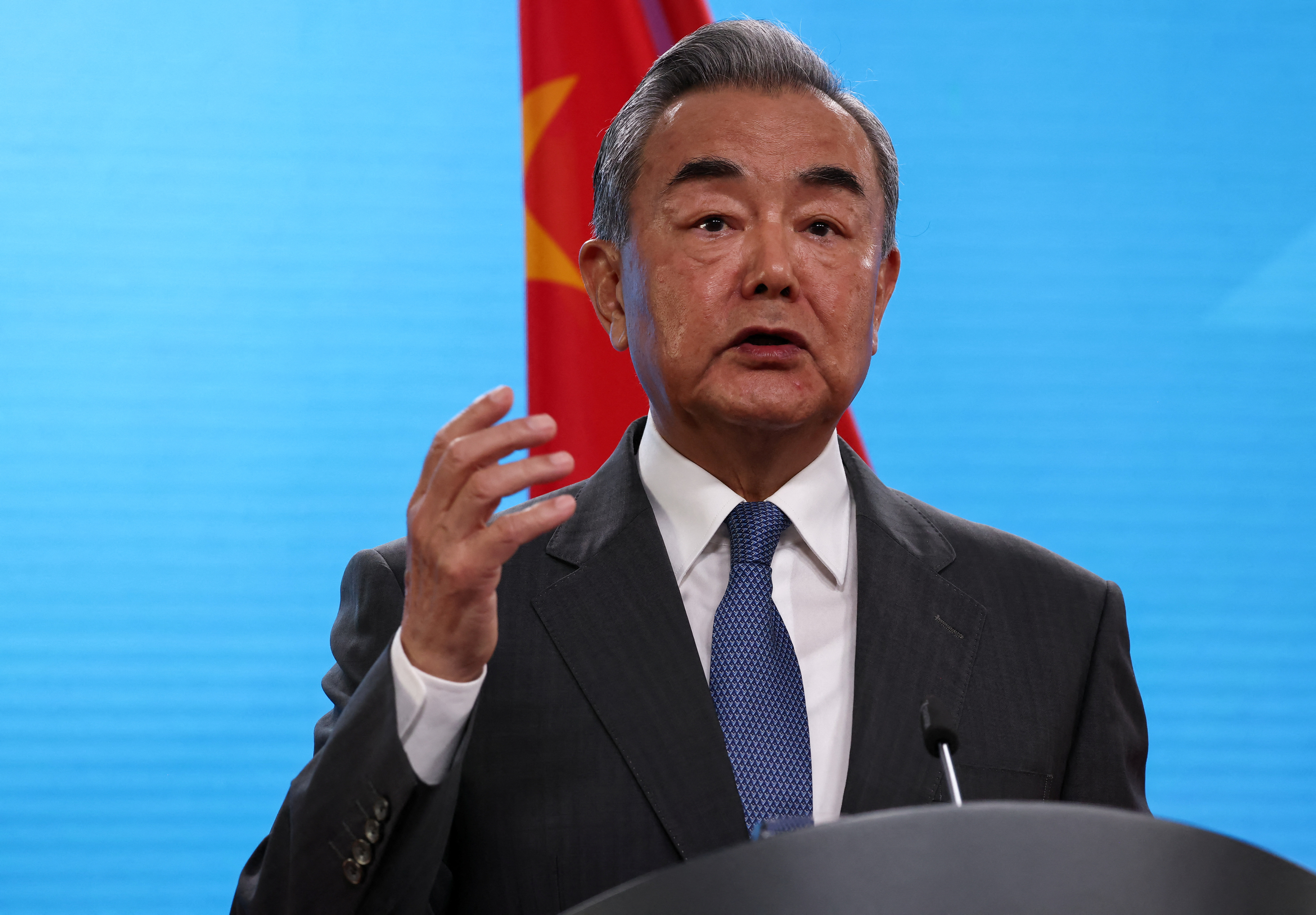 FILE PHOTO: Chinese Foreign Minister Wang Yi visits Berlin