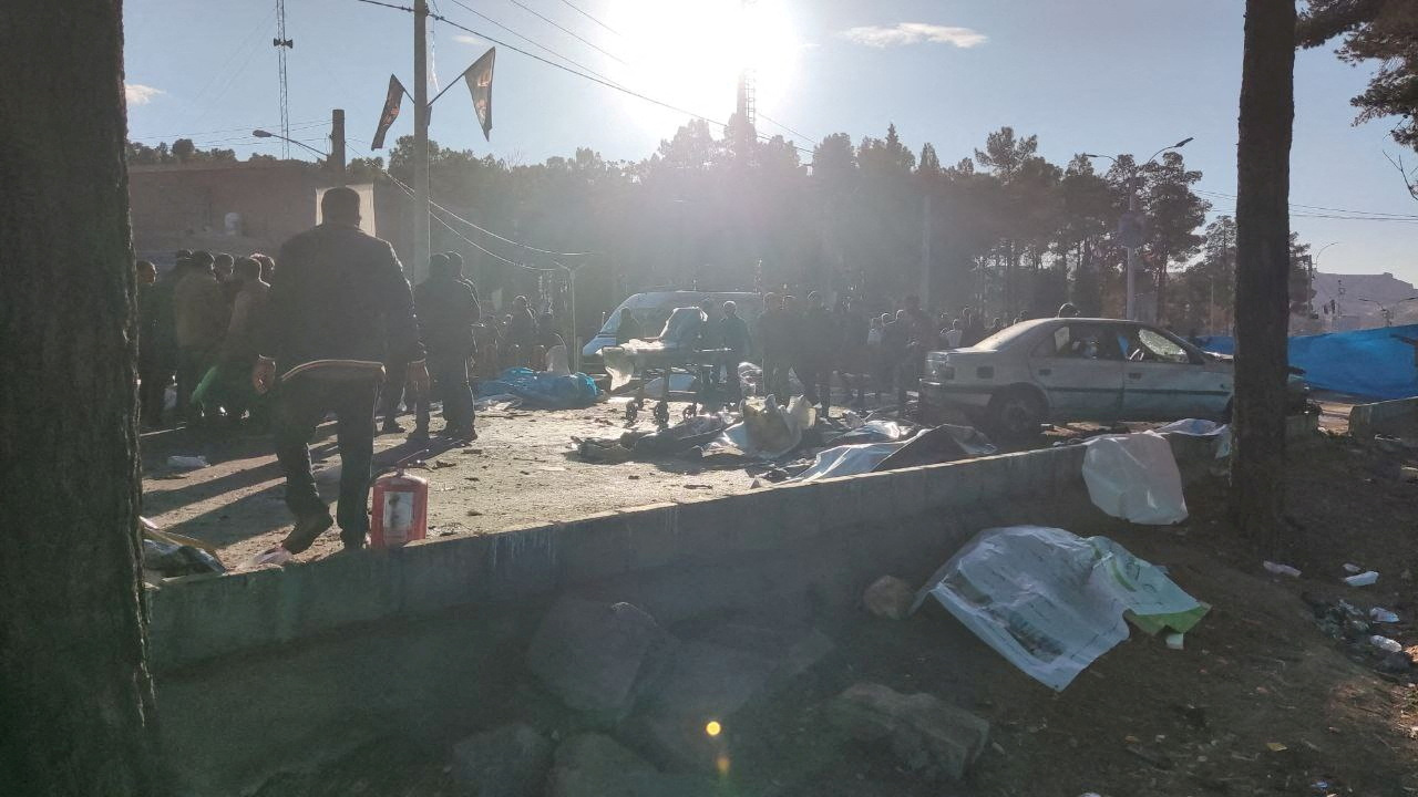 Explosions during ceremony commemorating the death of late General Qassem Soleimani, in Kerman
