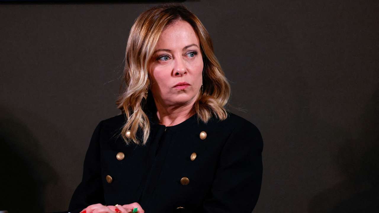 FILE PHOTO: Italian Prime Minister Meloni participates in a scientific meeting in Rome