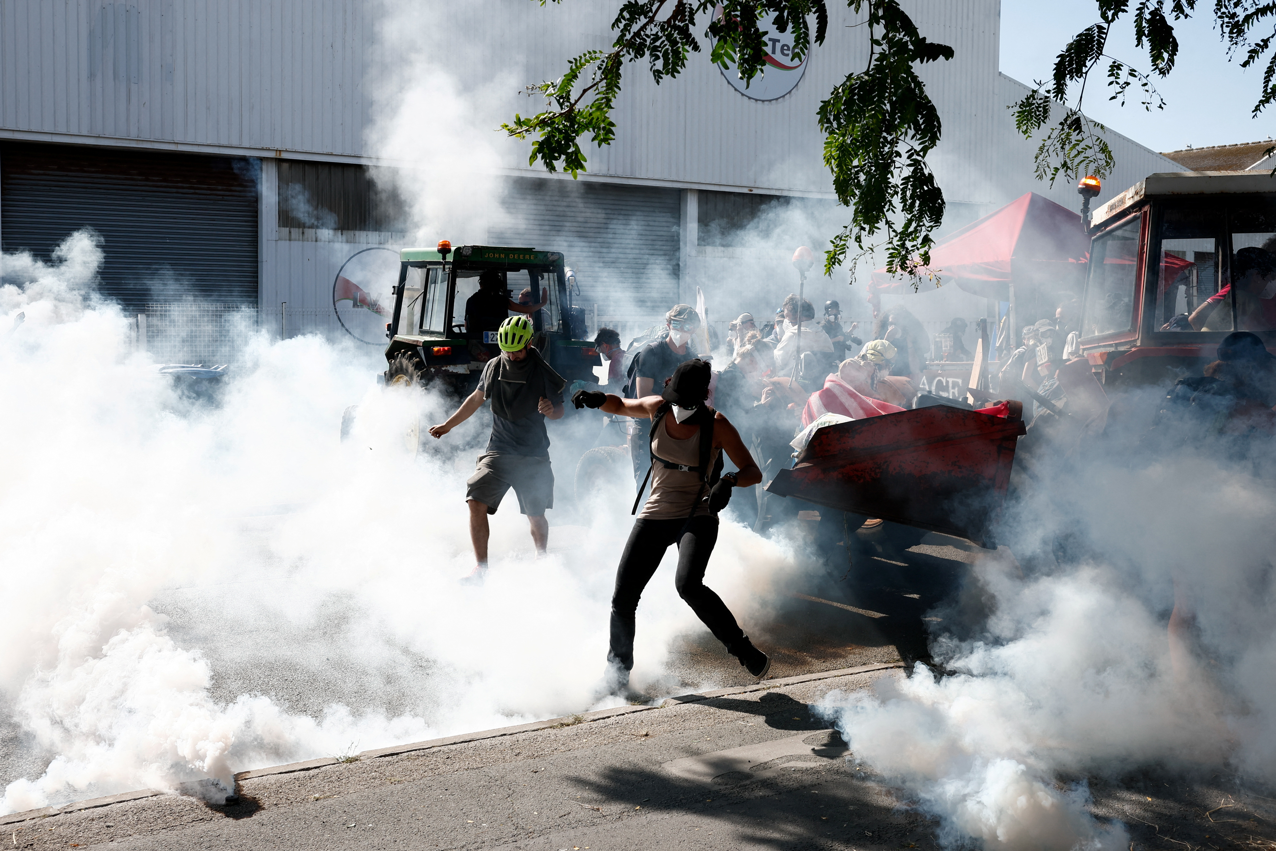 Protest against agricultural reservoirs in La Rochelle western France