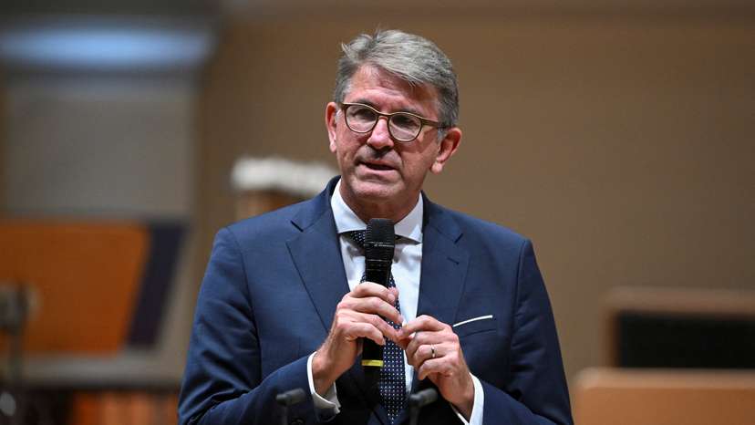 Israeli conductor Lahav Shani performs with the Munich Philharmonic Orchestra during a guest performance at the Konzerthaus Berlin as part of the ongoing Musikfest Berlin