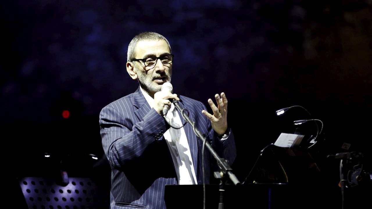 FILE PHOTO: Lebanese musician and composer Ziad Rahbani performs during a concert at the Ehdeniyat International Festival in Ehden town
